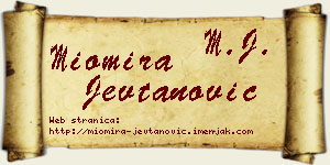 Miomira Jevtanović vizit kartica